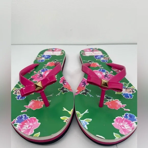Kate Spade NWOT or Box Summer Nadine Spring Blooms Print Flip Flops - Picture 4 of 8